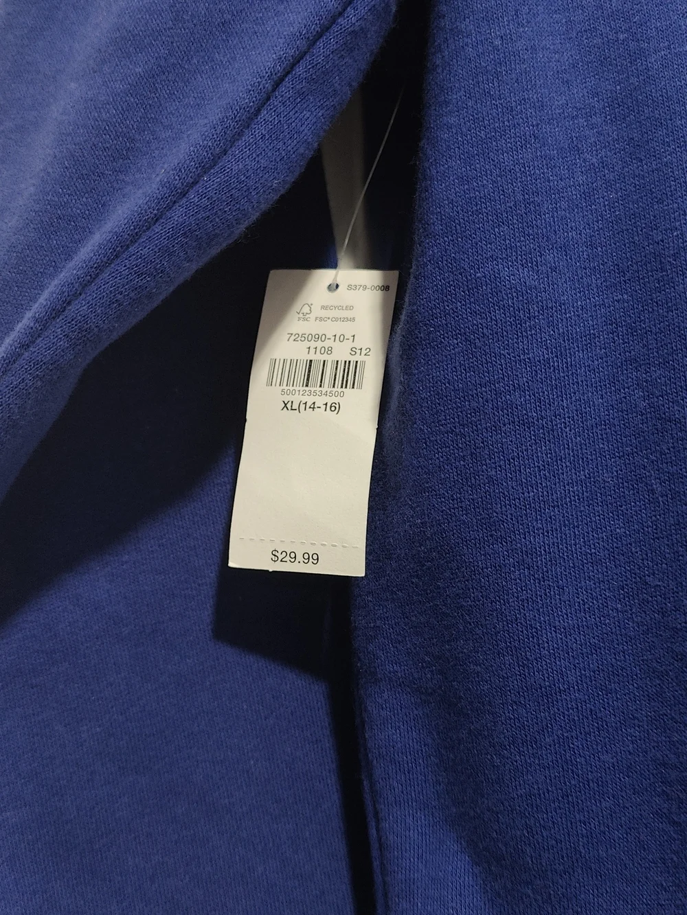 Old Navy Navy Blue Zip Hoodie with Skate Skeleton Detail
